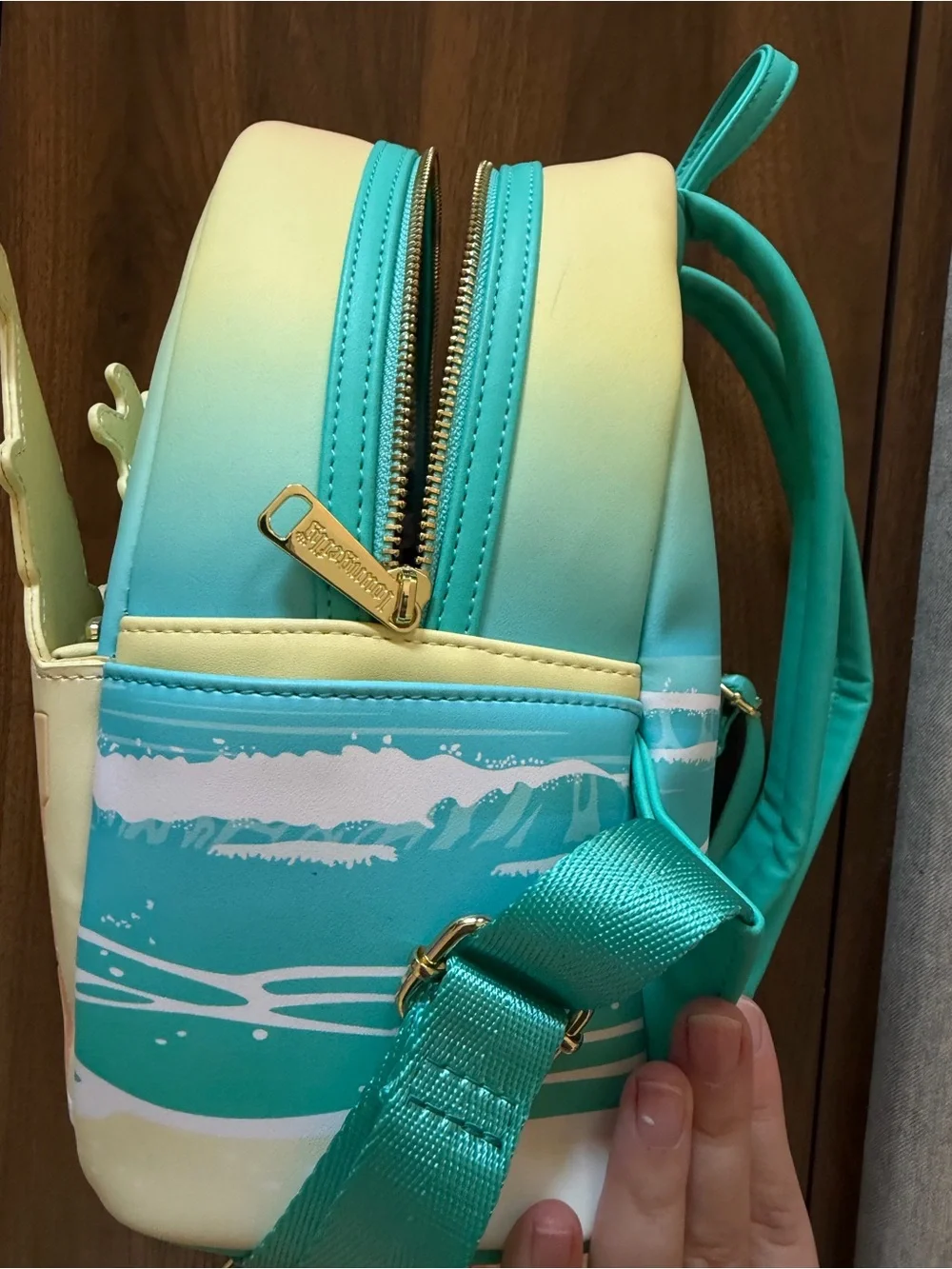 Loungefly Stitch Castle Mini Backpack & Wallet - Pastel Pink Peach Teal